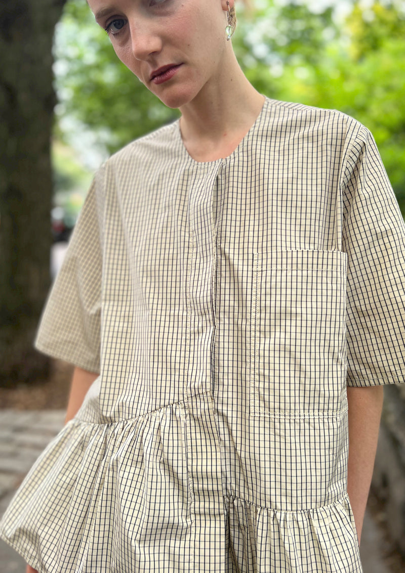 SHORT SLEEVE GIRL SHIRT - TAFFETA