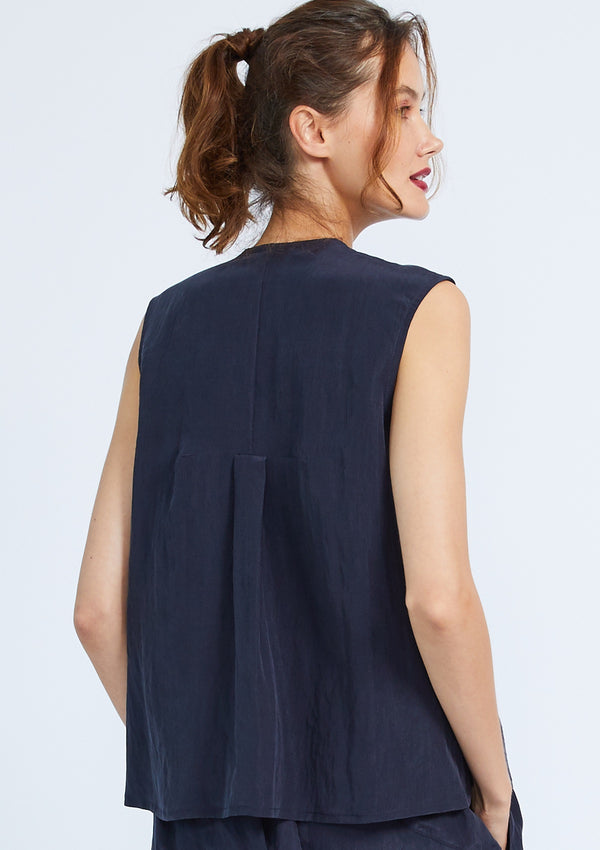 BACK PLEAT BUTTON DOWN - CUPRO