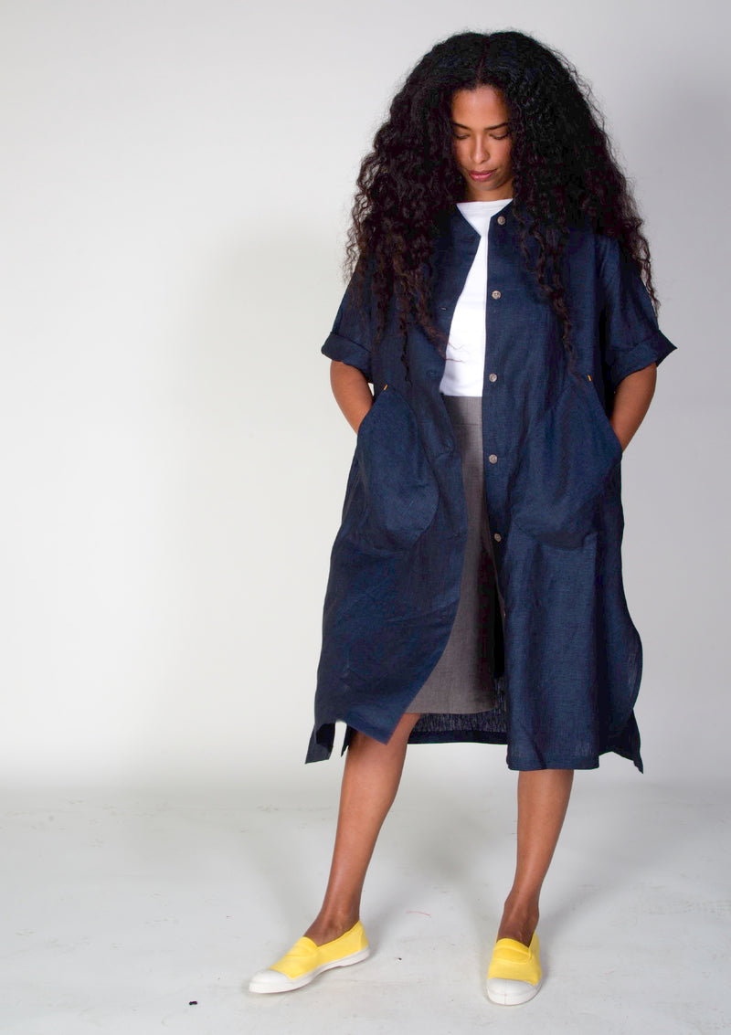 BELTED SHIRT DRESS + DUSTER