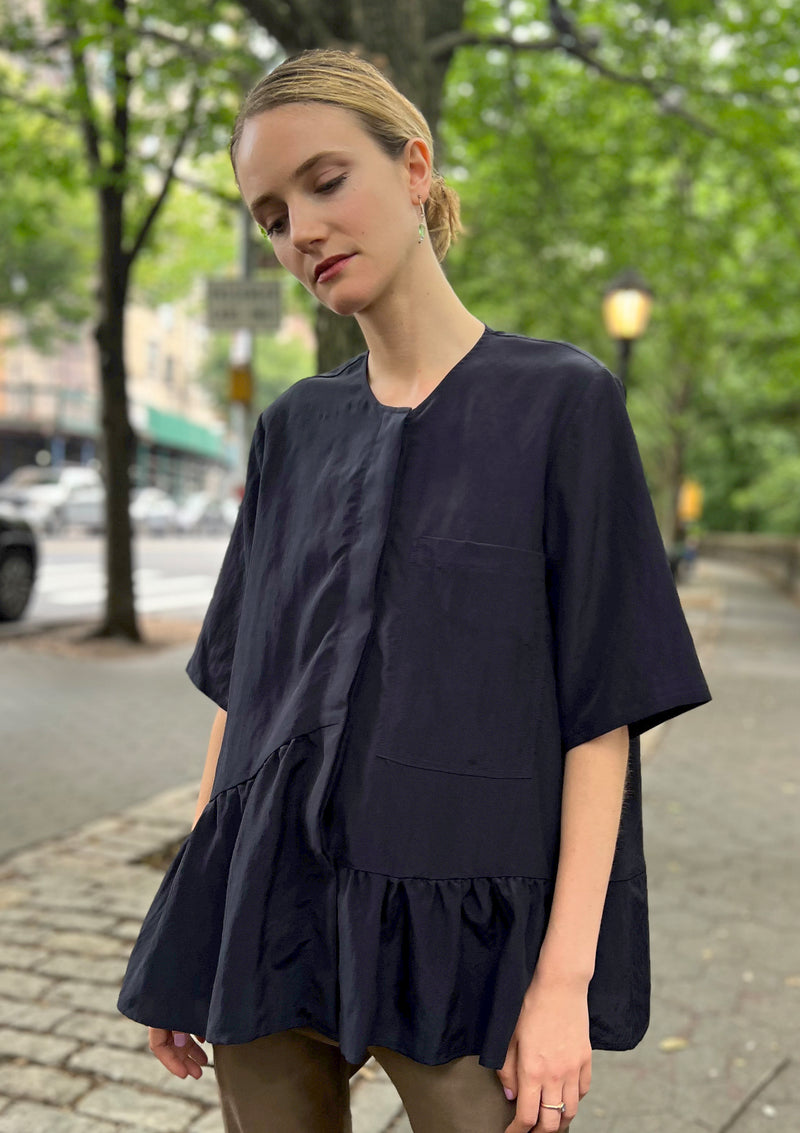 SHORT SLEEVE GIRL SHIRT - CUPRO